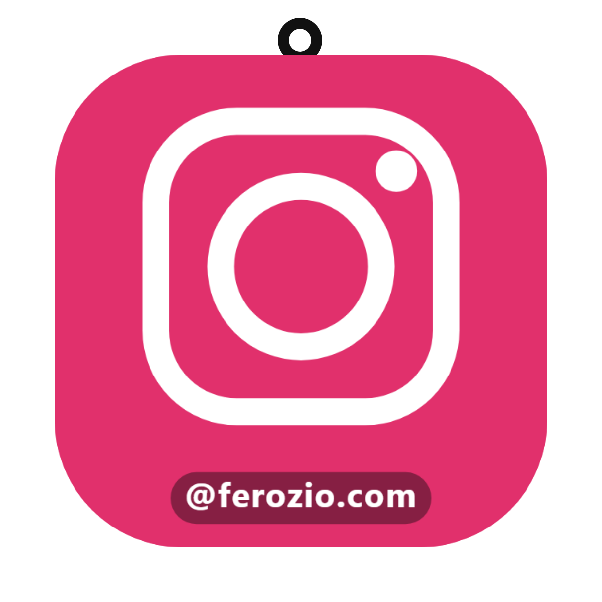 Brelok Instagram NFC z nickiem